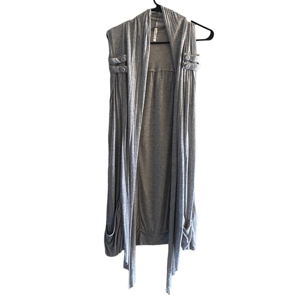 Willow & Clay Sleeveless Open Front Asymmetric Lightweight Vest Cardigan women’s
